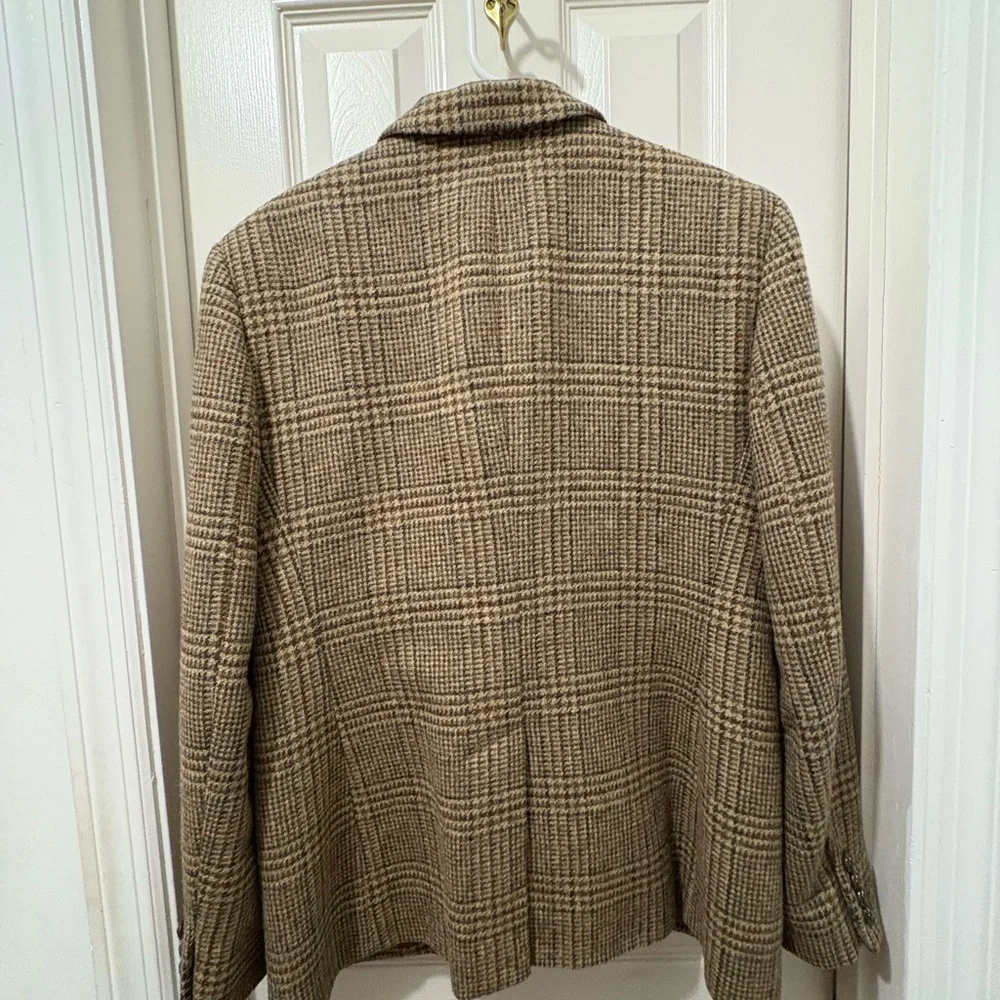 Ralph Lauren Tan Plaid Blazer - Picture 3 of 9